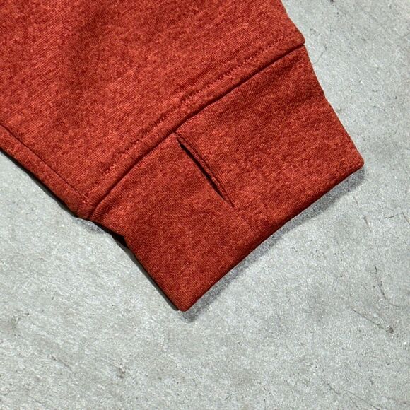 Burton Mens Underhill Hoodie Size Large Orange Pullover Sweatshirt - Picture 3 of 8